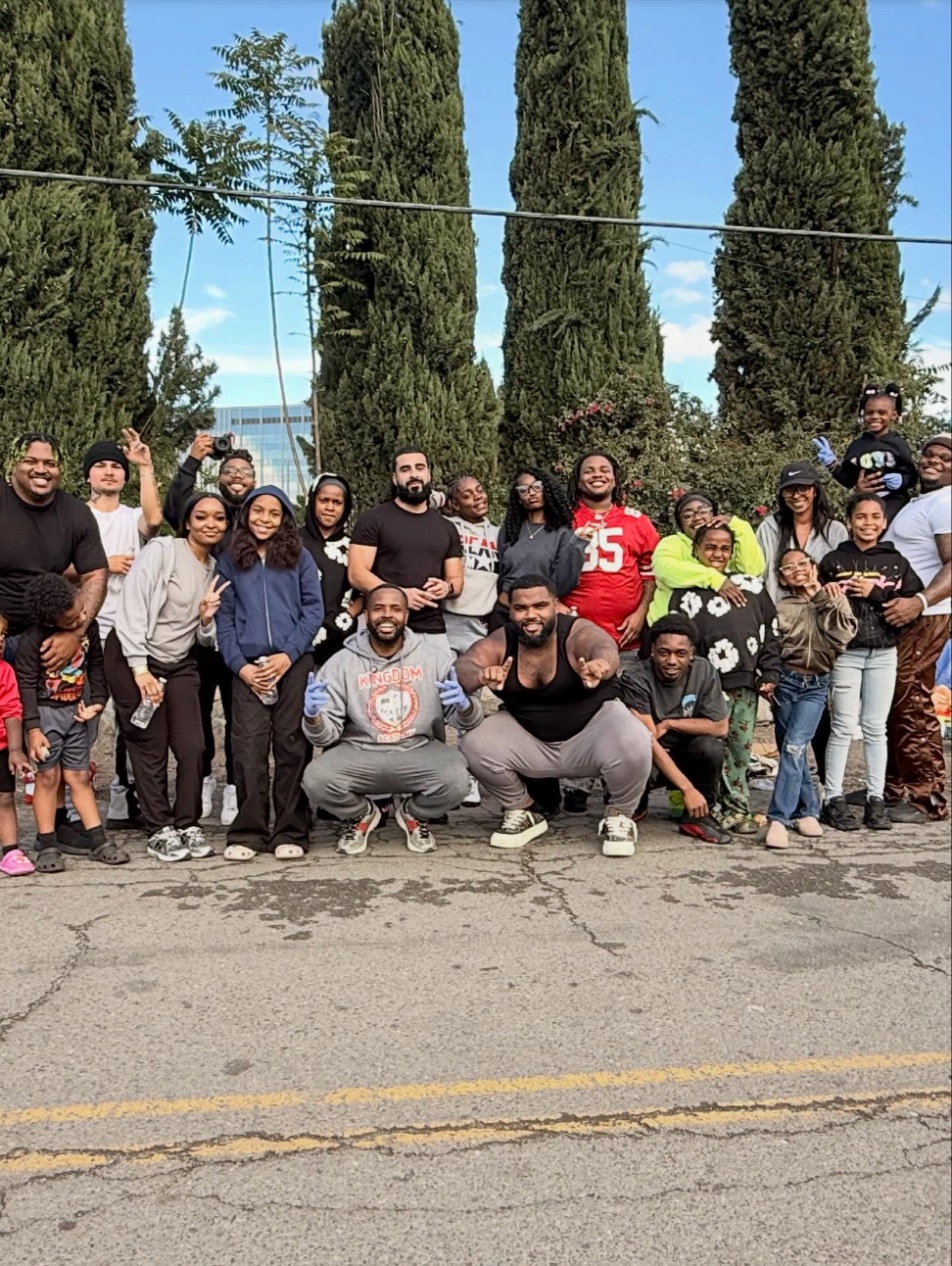 Kingdom volunteers and kids after a community day